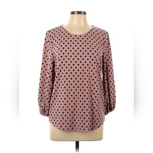 Adrianna Papell Women's Printed 3/4 Sleeve Yoke Detail Top